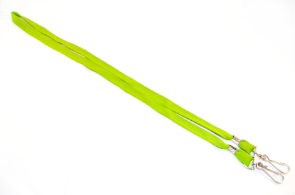 Лента для бейджей светло-зеленого цвета с двумя карабинами, 11мм, 1 уп.(50шт.) от РуссКом