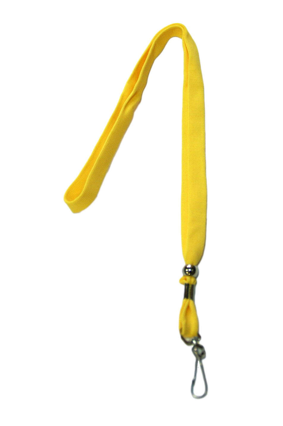 Желтая лента для бейджей с карабином, 11мм, 1уп.(50шт.) от РуссКом