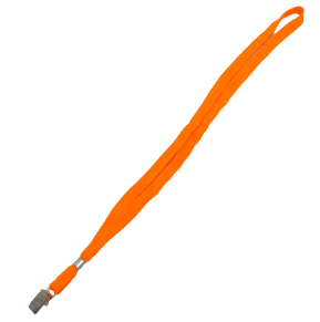 Оранжевая лента с клипсой для бейджей, 11мм, 1 уп.(50шт.) от РуссКом