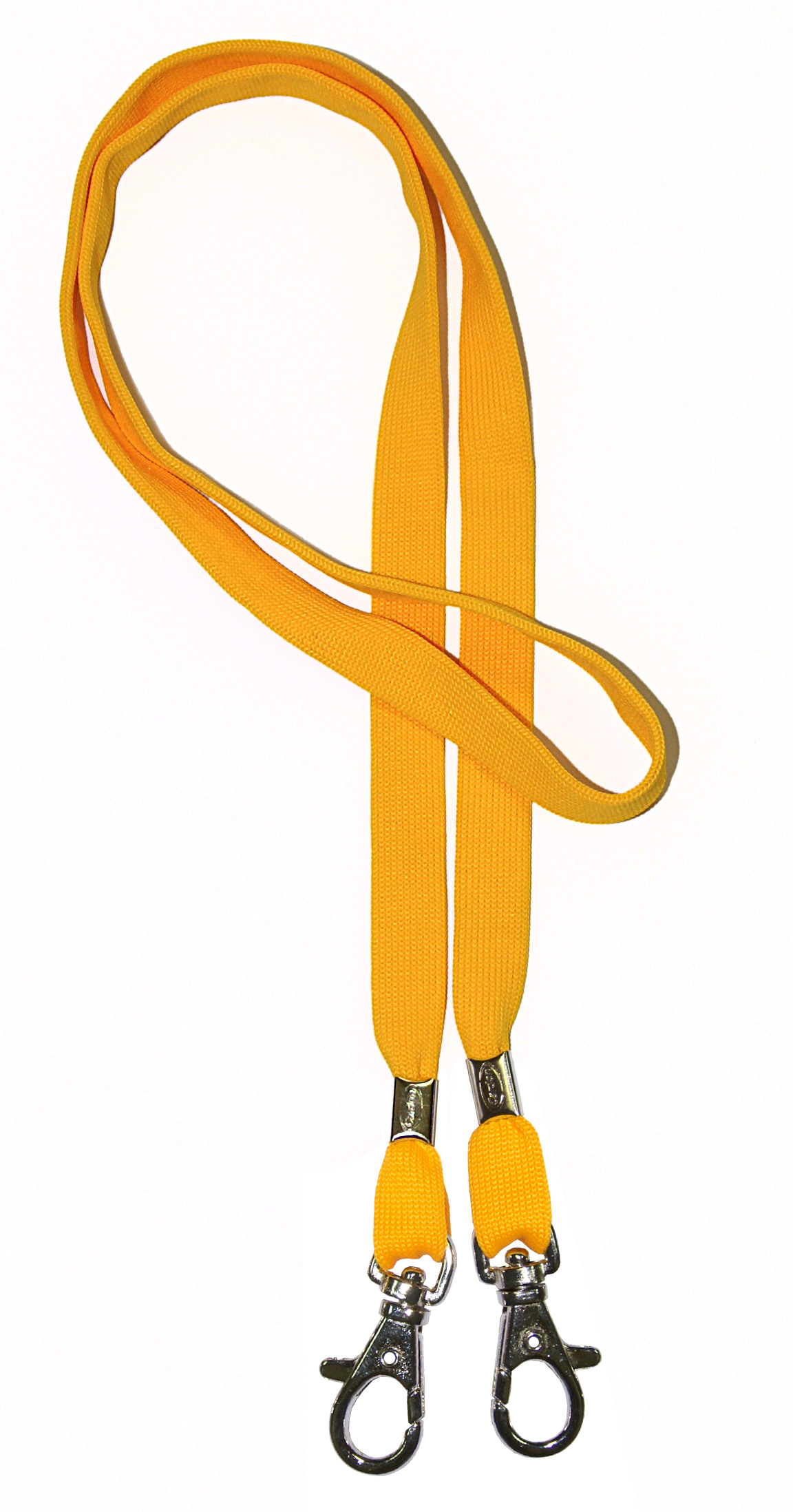 Ярко-желтая лента с двумя круглыми карабинами, 11мм от РуссКом