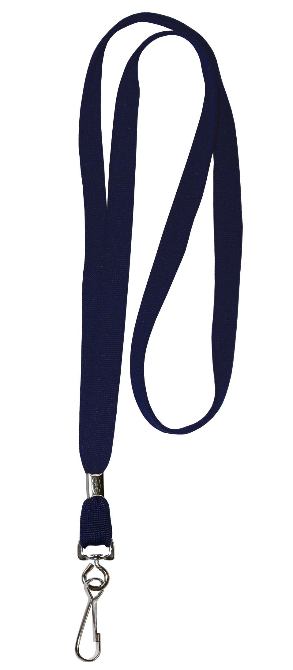 Темно-синяя лента с карабином для бейджей, 11мм, 1уп.(50шт.) от РуссКом