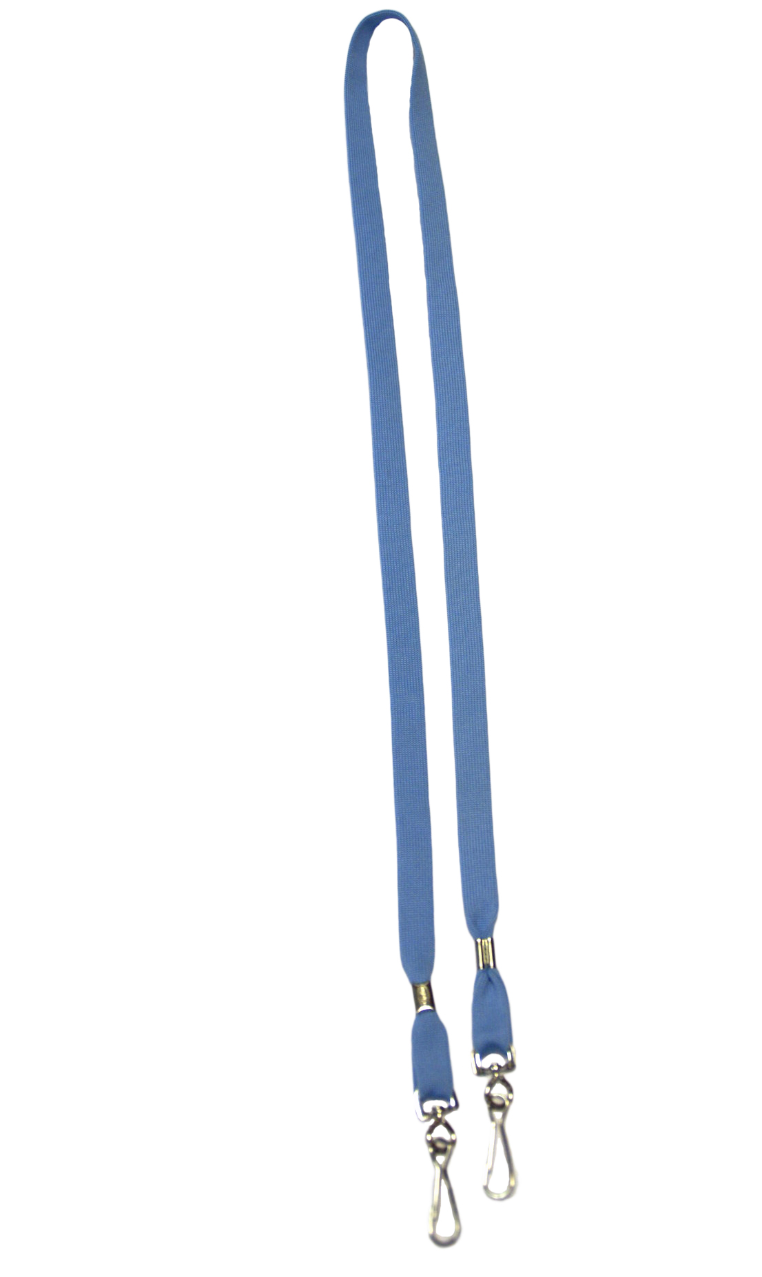 Голубая лента с двумя карабинами, 11мм от РуссКом