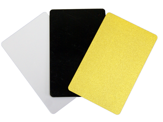 Белые, черные, золотые пластиковые карты для УФ-печати